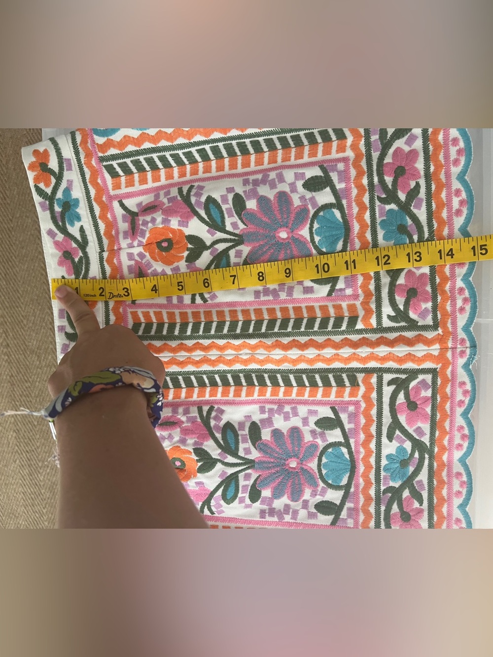 Embroidered Floral Mini Skirt - Multicolor - Picture 3 of 8